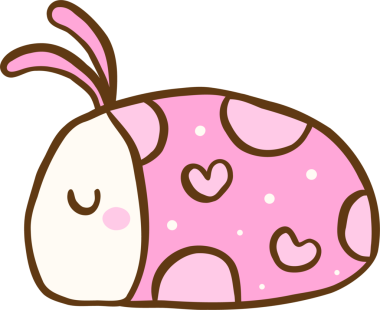 Şirin Pembe Uğur Böceği Doodle El Çizimi