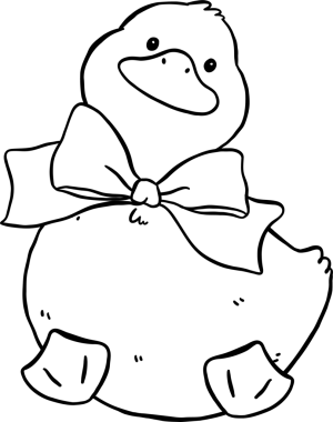 Oklu Şirin Ördek Oturan İlkbahar Estetik Çizgi Filmi Çizer Karalama Eli