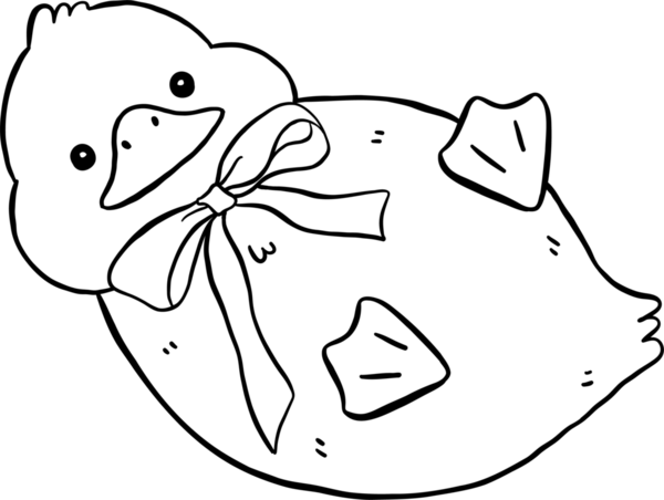 Yay Yuvarlanan İlkbahar Estetik Çizgi Filmleri Çizen El ile Şirin Ördek