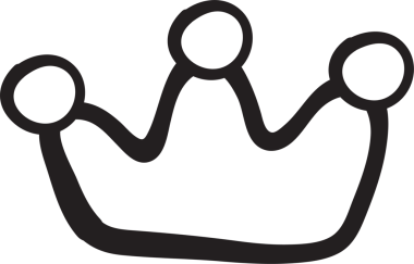 Sevimli Crown Taslak Çizgisi