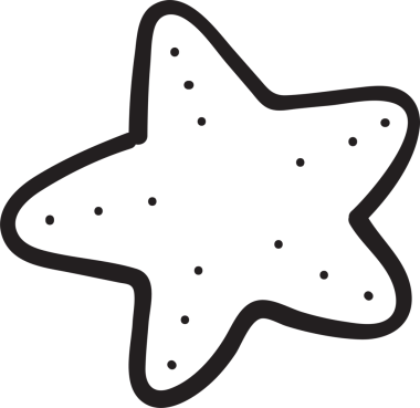 Şirin Küçük Denizyıldızı Taslak Çizgisi