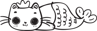 Şirin Kawaii Denizkızı Kedi Ana Hattı
