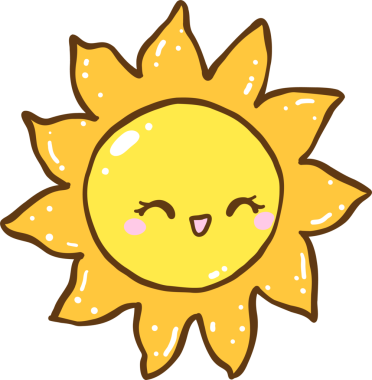 Tatlı Retro Sun Gülen Yüz Karalama El Çizimi