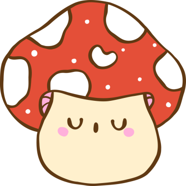 Muhteşem Retro Bahar Kırmızı Mantar El Çizimi