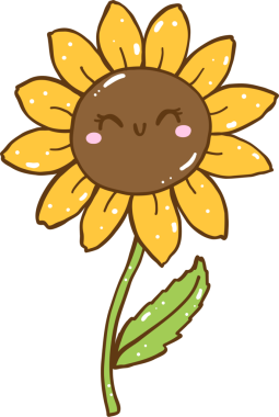 Güneş Gözlüğü Çizilmiş Muhteşem Retro Bahar Ayçiçeği