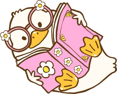 Şirin Ördek Okuma Çizim El Çizimi