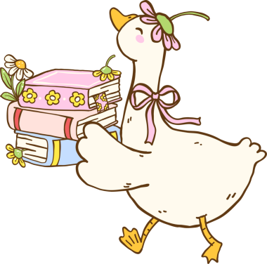 Şirin Yay Kaz Okuyan Çizgi Roman El Çizimi