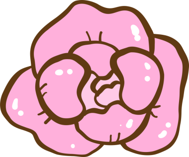 Şirin Fıstık Çiçeği Çizilmiş El Çizimi