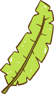 Çizgi film Biçimi Yeşil Yaprak Çizimi