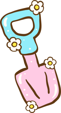 Yaz Şeyi Çizgi Filmi Çiçekli Kum Küreği