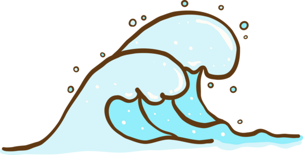 Yaz Şeyi Güzel Dalgalı El Çizimi