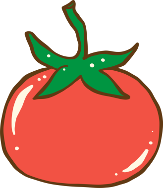 bir domates çizilen illüstrasyon el
