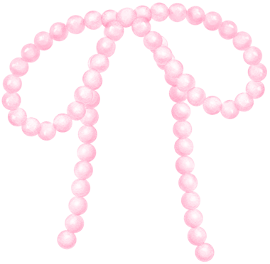 Şirin pembe inci fiyonk suluboya vintage y2k Stlye