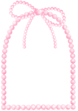 Pembe İnci Çerçeve Kemer Modern şekilli kurdele yayı suluboya