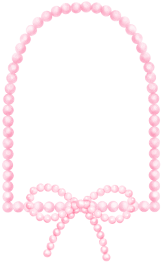 Neşeli Pembe İnci Çerçeve Kemer Modern şekilli kurdele yaylı suluboya