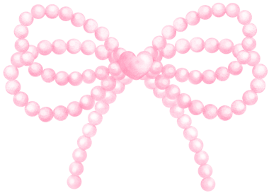 Kalpli pembe inci yay suluboya vintage y2k Stlye