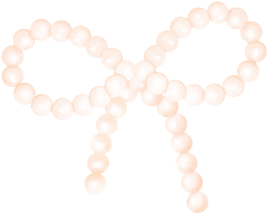 Kawaii Beyaz İnci Kurdele Suluboya Süslü Yay Vintage y2k Estetik