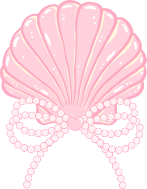 İnci Kurdeleli Coquette Pembe Deniz Kabuğu