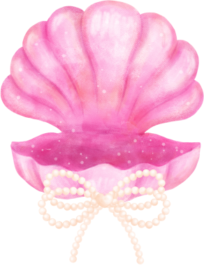 Pearl Bow suluboya ile Pembe Coquette Açık Deniz Kabuğu