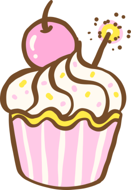 Kiraz Çizgisi Çizimli Şirin Pembe Kek