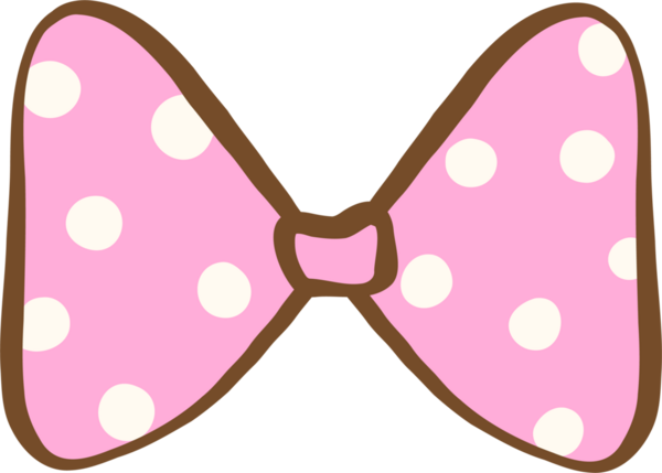 Şirin Pembe Puantiyeli Yay Çizimi