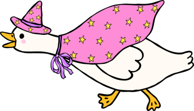 Cadılar Bayramı Aptal Kaz şirin, ürkütücü cadı eli çizilmiş