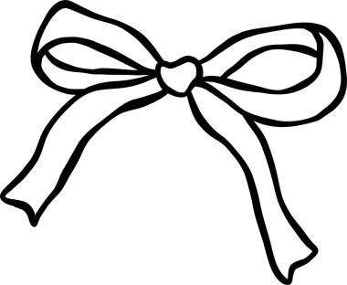 Şirin kurdele Dekoratif karalama el siyah beyaz çizilmiş