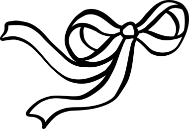 Şirin Dalgalı Kurdele Yaylı çizim çizimi Siyah ve beyaz