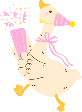 Cinfetti Cannon Doodle 'la Şirin Kız Kaz Doğum günü