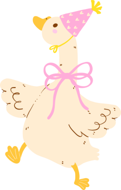 Sevimli Mutlu Kız Kaz Doğum günü Dansı Dansı