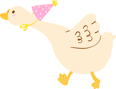 Şirin Mutlu Kız Kaz Doğum günü Koşan Kaz