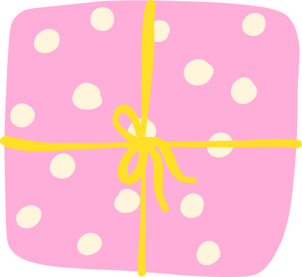 Sarı Kurdeleli Pembe Hediye Kutusu