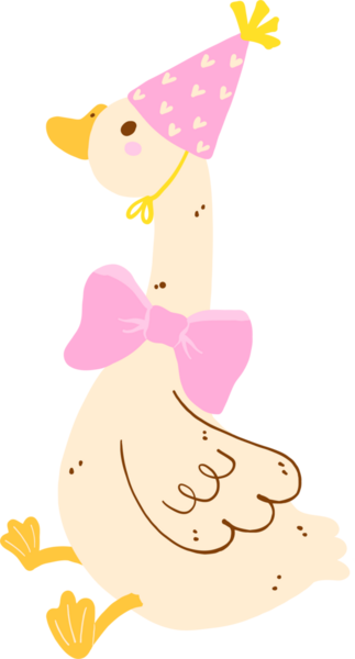 Büyük Bowtie Doodle 'la Şirin Kız Kaz Doğum günü