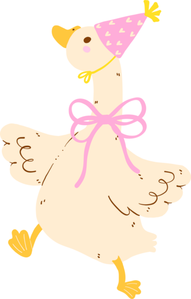 Sevimli Mutlu Kız Kaz Doğum günü Dansı Dansı