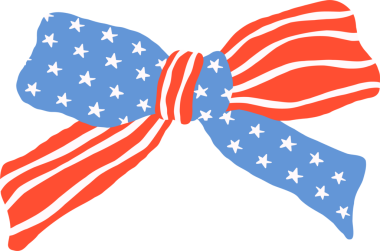 4 Temmuz Coquette vatanseverlik için düz tasarım.