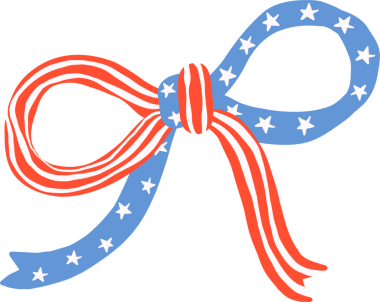 Coquette 4 Temmuz kurdelesi. Vatanseverlik tasarımı.