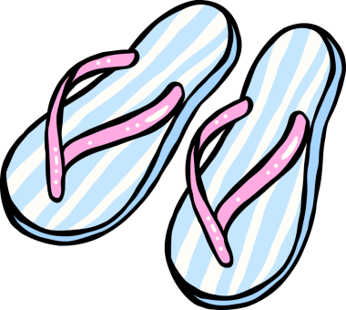 Çizgili Parmak Terliği El Çizimi Çizimi