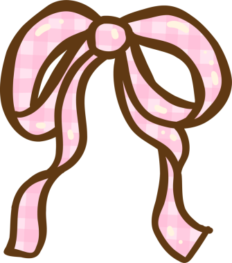 Dalgalı Pembe Gingham Ekoseli Kurdele Eğik Coppy Çizim Elleri