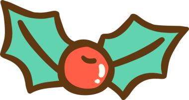 Gingham Holly Berry İllüstrasyon El Çizimi, Coquette Koleji Noel