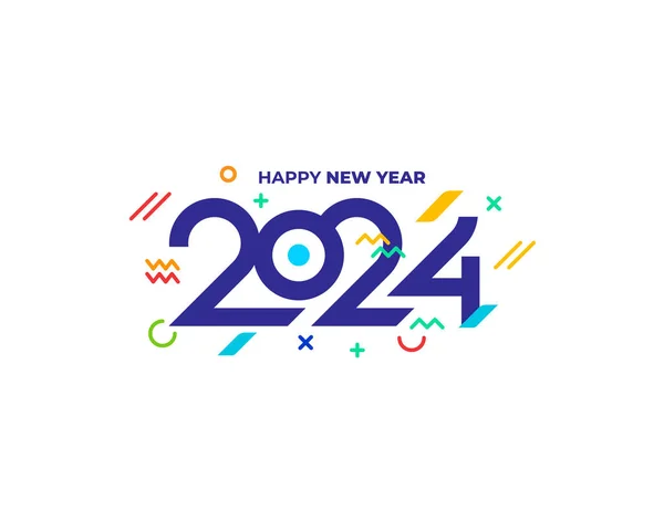 Feliz Ano Novo 2024 Saudação Fundo Banner Logotipo Ilustração Vetor Vetores De Bancos De Imagens