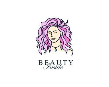 Güzel kadın logosu desain desain illustration