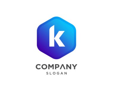 Modern Harf K Logo Tasarım Şablonu