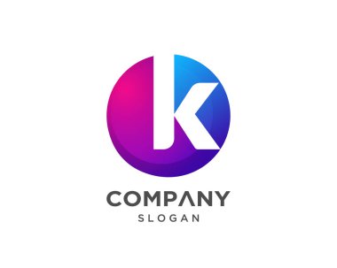 Modern Harf K Logo Tasarım Şablonu