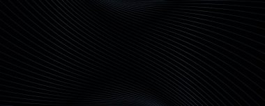 Siyah ve beyaz soyut kıvrımlı çizgiler şablon fotokopi alanı resimlemesi.