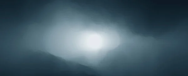 Mística Azul Oscuro Niebla Luz Túnel Copia Espacio Ilustración Fondo — Foto de Stock