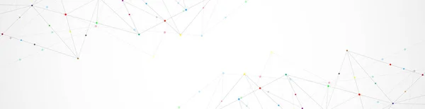 Nagłówek Strony Internetowej Lub Baner Abstrakcyjnym Geometrycznym Tłem Łączącymi Kropkami — Zdjęcie stockowe