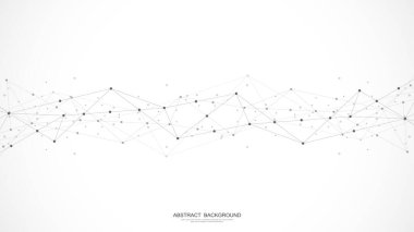 Abstract low poly background with connecting the dots and lines. Networking concept, internet connection and global communication. Vector illustration