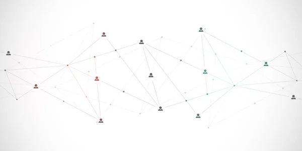 Connecting People Communication Concept Social Network Vector Illustration — Stockový vektor