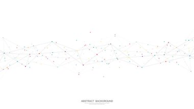 Abstract low poly background with connecting the dots and lines. Networking concept, internet connection and global communication. Vector illustration