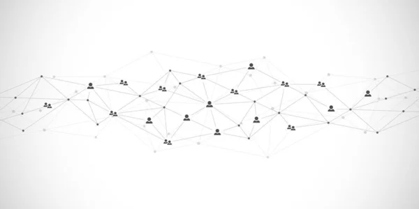 Conectando Pessoas Conceito Comunicação Rede Social Ilustração Vetorial — Vetor de Stock